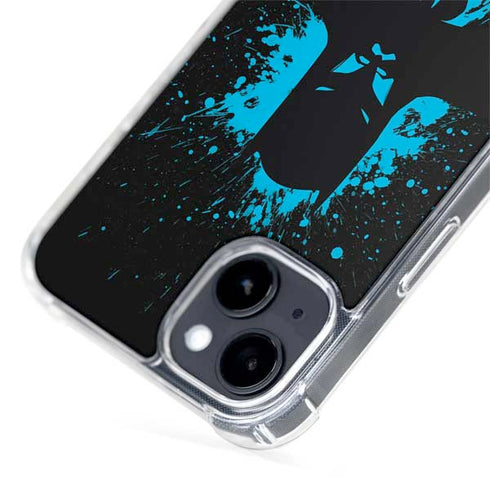 DC Comics Batman Blue Splash character shape iPhone 15 Plus MagSafe Case