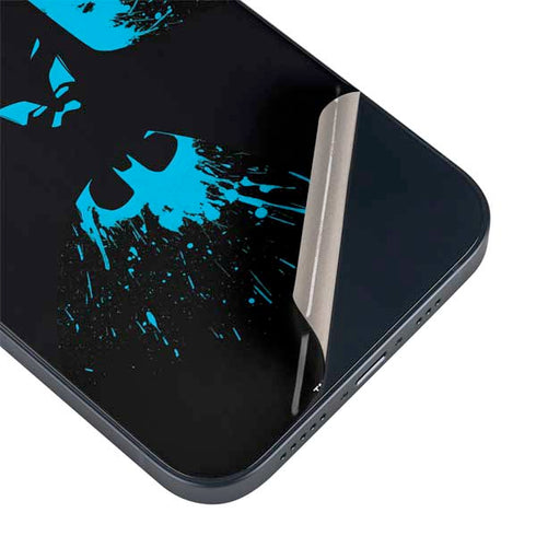 DC Comics Batman Blue Splash character shape iPhone 14 Plus Skin
