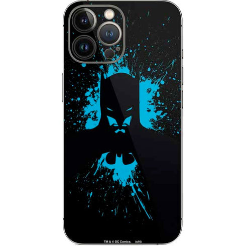 DC Comics Batman Blue Splash character shape iPhone 14 Pro Max Skin