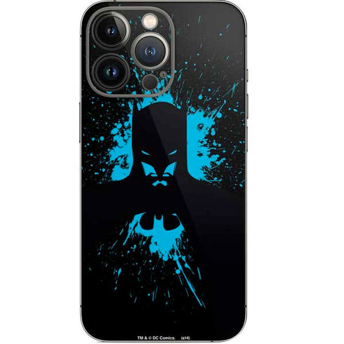 DC Comics Batman Blue Splash character shape iPhone 14 Pro Skin