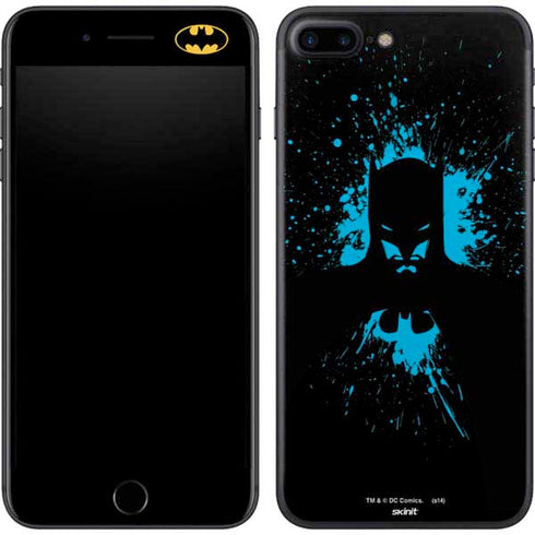 DC Comics Batman Blue Splash character shape iPhone 8 Plus Skin