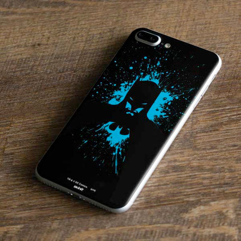 DC Comics Batman Blue Splash character shape iPhone 8 Plus Skin