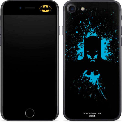 DC Comics Batman Blue Splash character shape iPhone 8 Skin