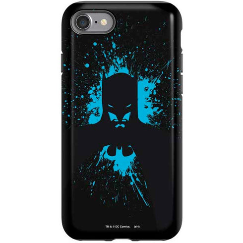 DC Comics Batman Blue Splash character shape iPhone SE (2nd & 3rd Gen) Pro Case