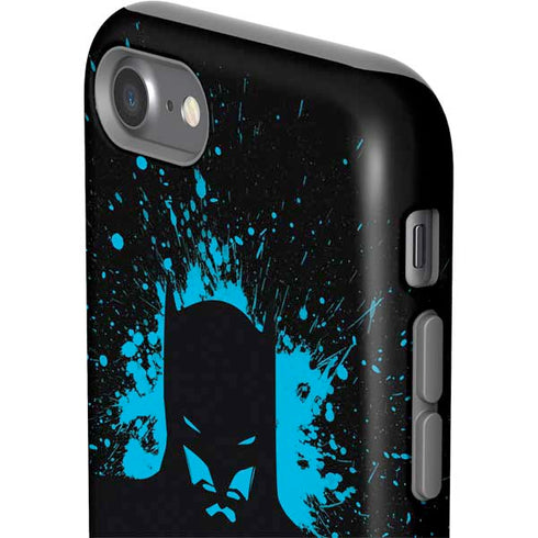 DC Comics Batman Blue Splash character shape iPhone SE (2nd & 3rd Gen) Pro Case