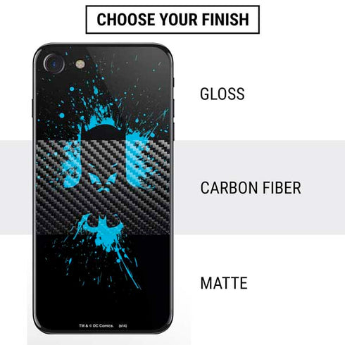 DC Comics Batman Blue Splash character shape iPhone SE (2nd & 3rd Gen) Skin