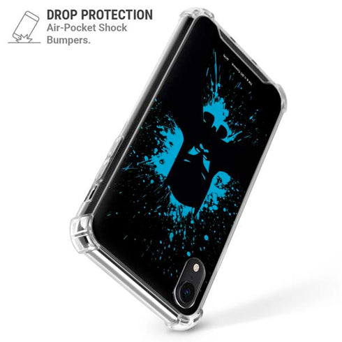 DC Comics Batman Blue Splash character shape iPhone XR Clear Case