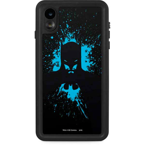 DC Comics Batman Blue Splash character shape iPhone XR Waterproof Case