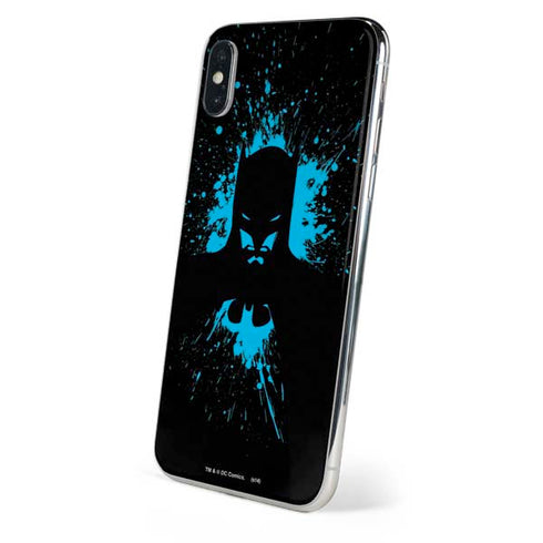 DC Comics Batman Blue Splash character shape iPhone XS Skin