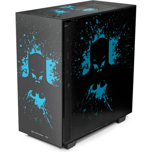 DC Comics Batman Blue Splash character shape NZXT H510 Compact ATX Mid-Tower Case Skin