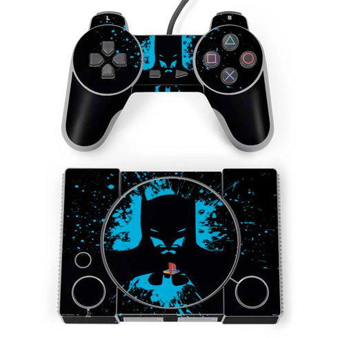 DC Comics Batman Blue Splash character shape PlayStation Classic Bundle Skin