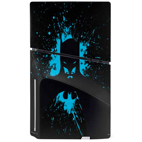 DC Comics Batman Blue Splash character shape PS5 Slim Disk Bundle Skin