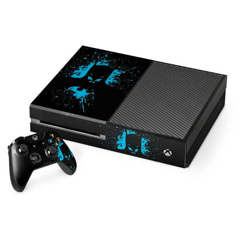 DC Comics Batman Blue Splash character shape Xbox One Console and Controller Bundle Skin