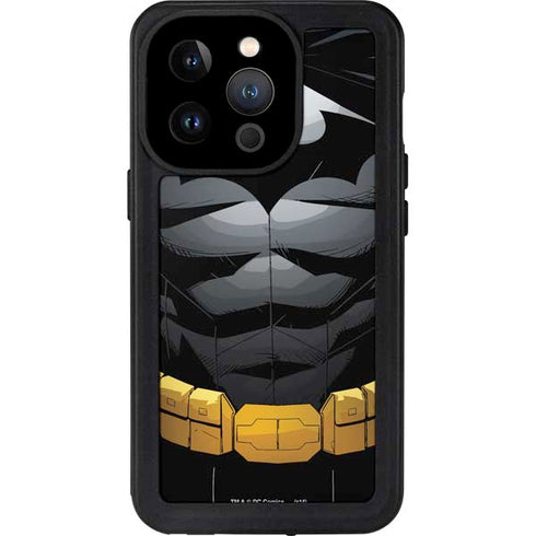 DC Comics Batman Chest Comic art iPhone 14 Pro Waterproof Case