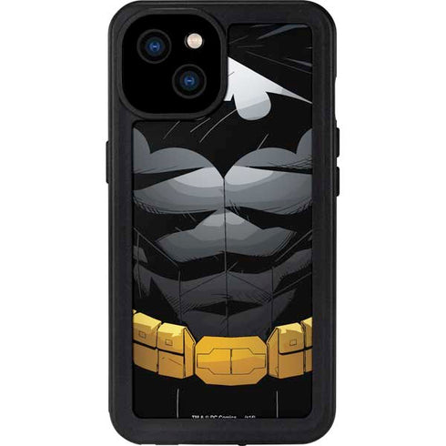 DC Comics Batman Chest Comic art iPhone 15 Plus Waterproof Case