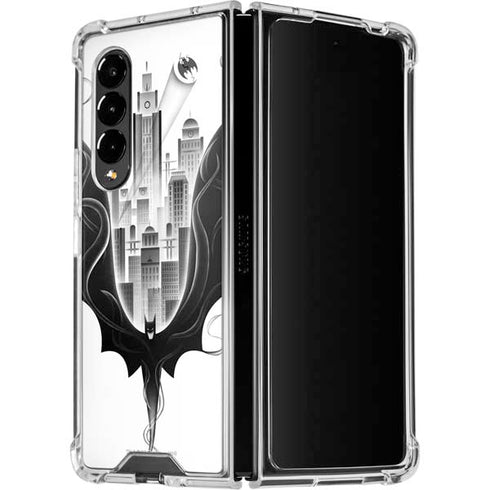 DC Comics Batman City Scape Cover Art Galaxy Z Fold4 5G Clear Case