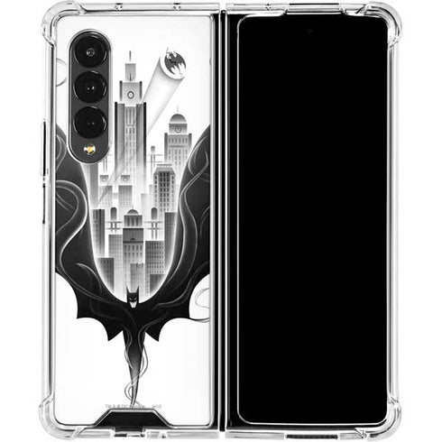 DC Comics Batman City Scape Cover Art Galaxy Z Fold4 5G Clear Case