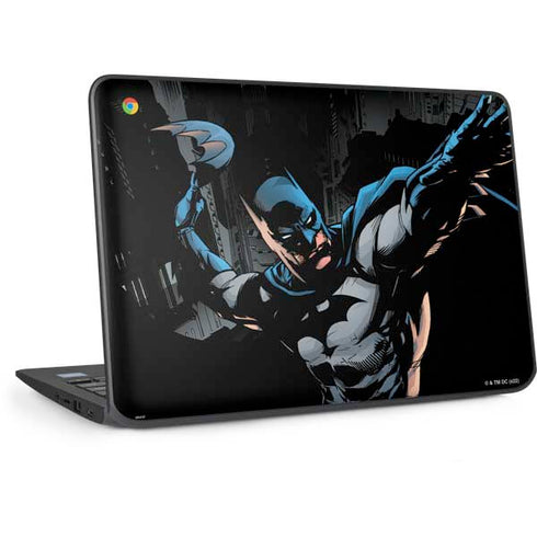 DC Comics Batman Throwing Batarang Jim Lee Art HP Chromebook Skin