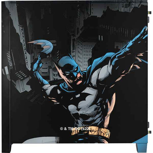 DC Comics Batman Throwing Batarang Jim Lee Art Corsair 4000D Tempered Glass Mid-Tower ATX Case Skin