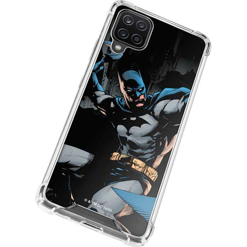 DC Comics Batman Throwing Batarang Jim Lee Art Galaxy A12 Clear Case
