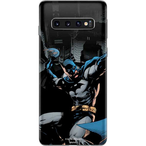 DC Comics Batman Throwing Batarang Jim Lee Art Galaxy S10 Skin