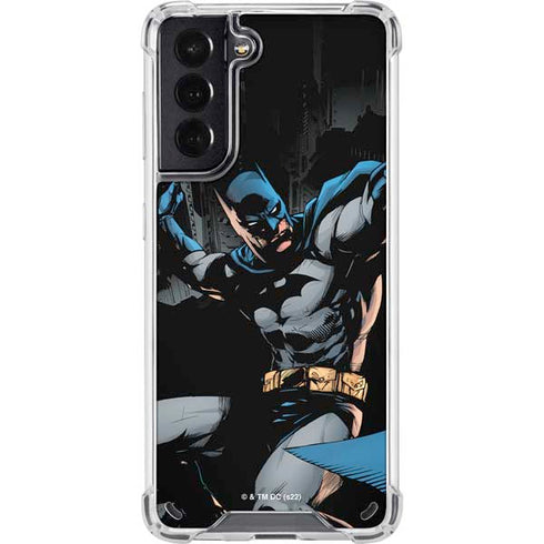 DC Comics Batman Throwing Batarang Jim Lee Art Galaxy S21 5G Clear Case
