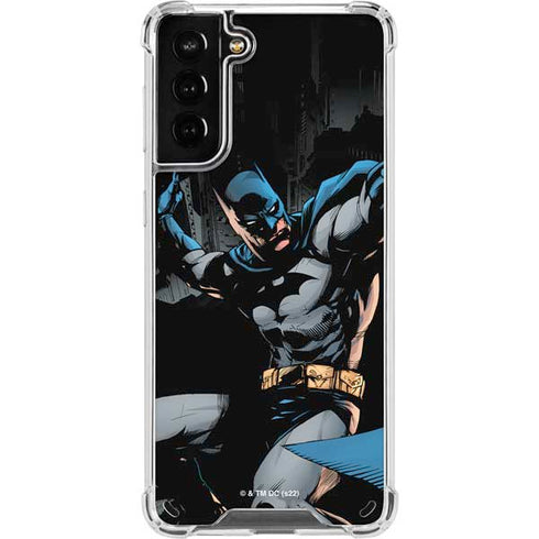 DC Comics Batman Throwing Batarang Jim Lee Art Galaxy S21 Plus 5G Clear Case