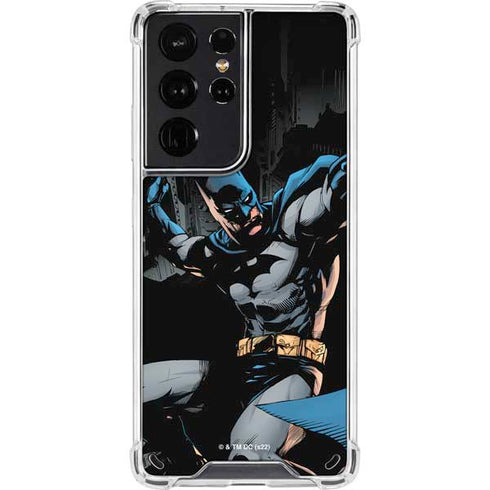 DC Comics Batman Throwing Batarang Jim Lee Art Galaxy S21 Ultra 5G Clear Case