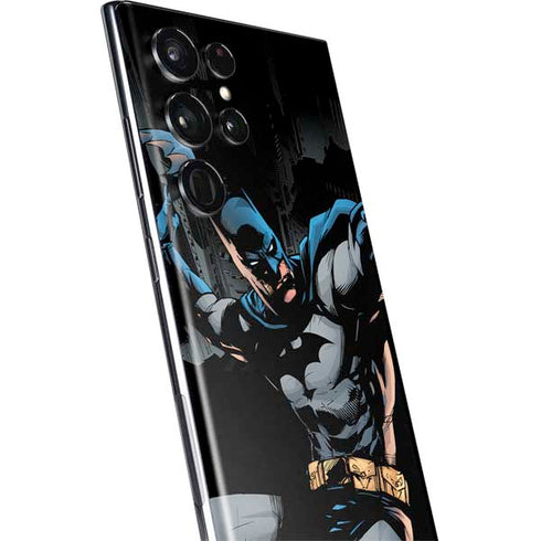 DC Comics Batman Throwing Batarang Jim Lee Art Galaxy S22 Ultra Skin
