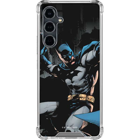 DC Comics Batman Throwing Batarang Jim Lee Art Galaxy S23 FE Clear Case