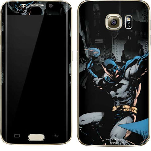 DC Comics Batman Throwing Batarang Jim Lee Art Galaxy S7 Edge Skin