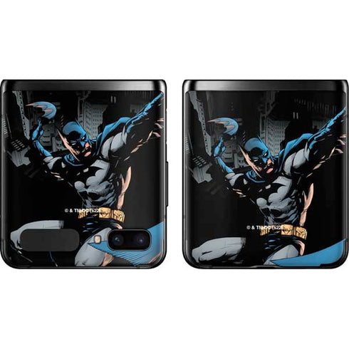 DC Comics Batman Throwing Batarang Jim Lee Art Galaxy Z Flip Skin