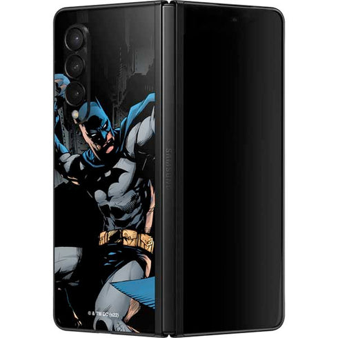 DC Comics Batman Throwing Batarang Jim Lee Art Galaxy Z Fold3 5G Skin
