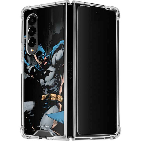 DC Comics Batman Throwing Batarang Jim Lee Art Galaxy Z Fold4 5G Clear Case
