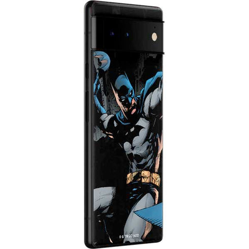 DC Comics Batman Throwing Batarang Jim Lee Art Google Pixel 6 Pro Skin