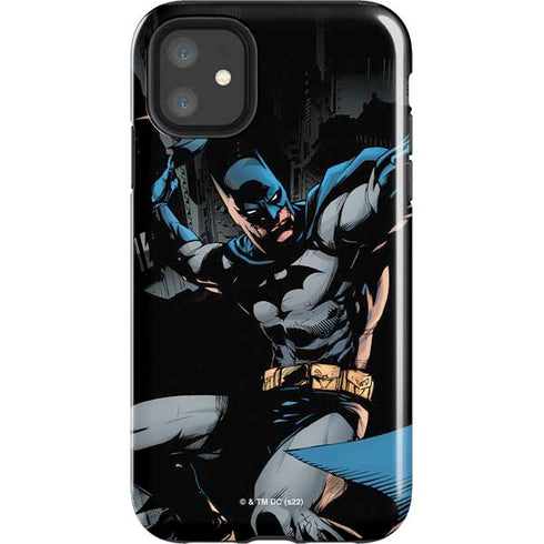 DC Comics Batman Throwing Batarang Jim Lee Art iPhone 11 Impact Case