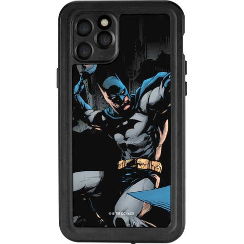 DC Comics Batman Throwing Batarang Jim Lee Art iPhone 11 Pro Waterproof Case