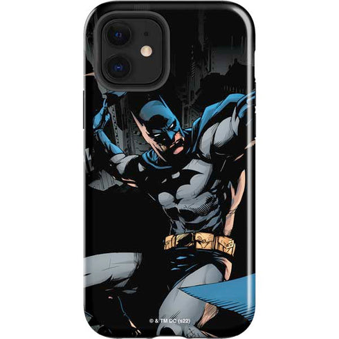 DC Comics Batman Throwing Batarang Jim Lee Art iPhone 12 Impact Case