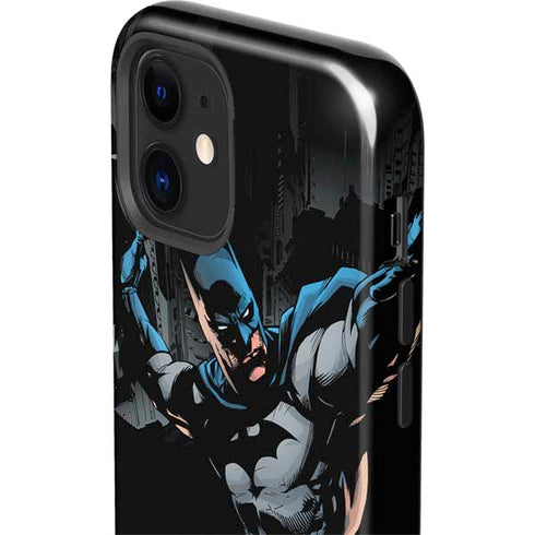 DC Comics Batman Throwing Batarang Jim Lee Art iPhone 12 Impact Case
