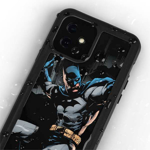 DC Comics Batman Throwing Batarang Jim Lee Art iPhone 12 Mini Waterproof Case