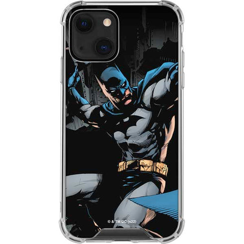 DC Comics Batman Throwing Batarang Jim Lee Art iPhone 14 Clear Case