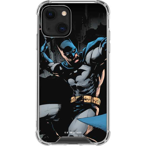 DC Comics Batman Throwing Batarang Jim Lee Art iPhone 14 Plus Clear Case
