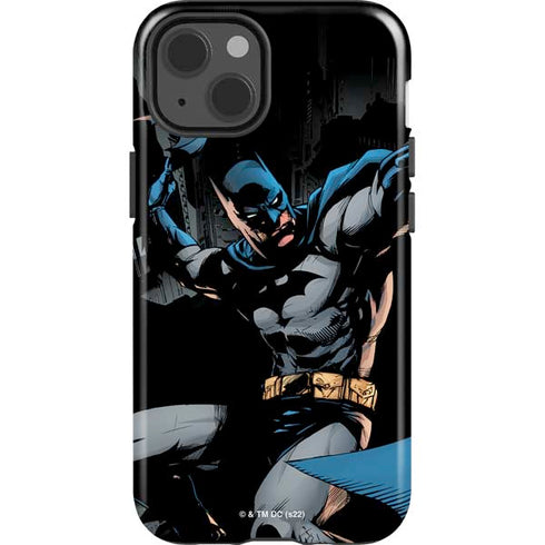 DC Comics Batman Throwing Batarang Jim Lee Art iPhone 15 Impact Case