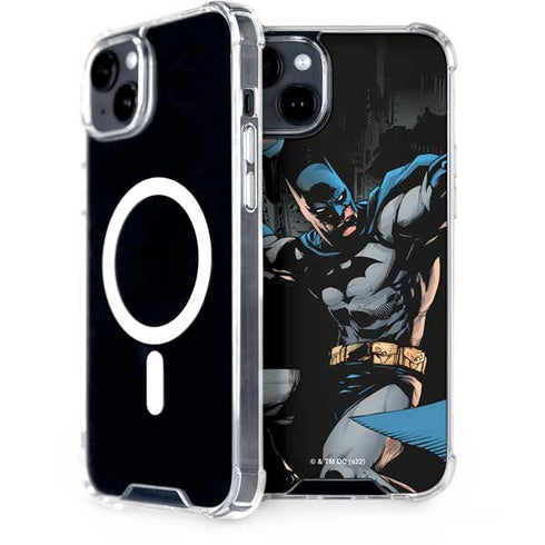 DC Comics Batman Throwing Batarang Jim Lee Art iPhone 14 Plus MagSafe Case