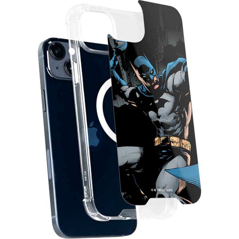 DC Comics Batman Throwing Batarang Jim Lee Art iPhone 14 Plus MagSafe Case