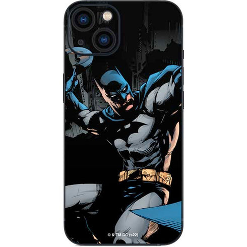 DC Comics Batman Throwing Batarang Jim Lee Art iPhone 14 Plus Skin