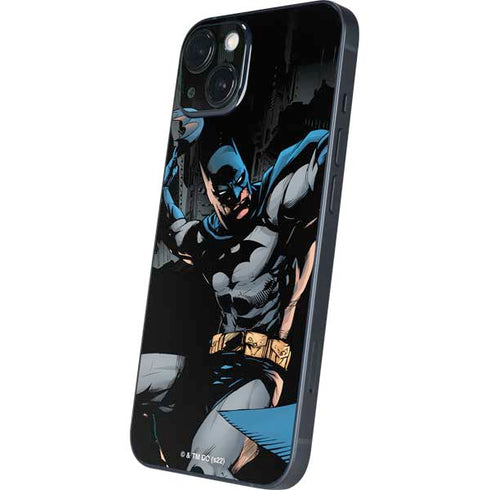 DC Comics Batman Throwing Batarang Jim Lee Art iPhone 15 Plus Skin