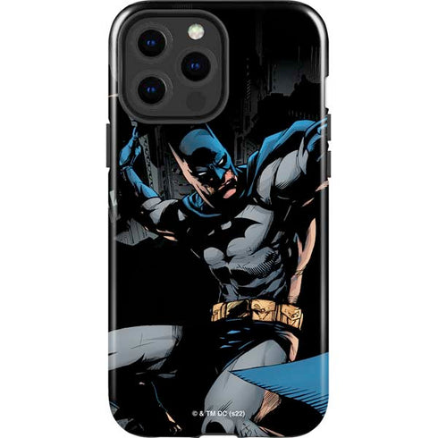 DC Comics Batman Throwing Batarang Jim Lee Art iPhone 15 Pro Max Impact Case