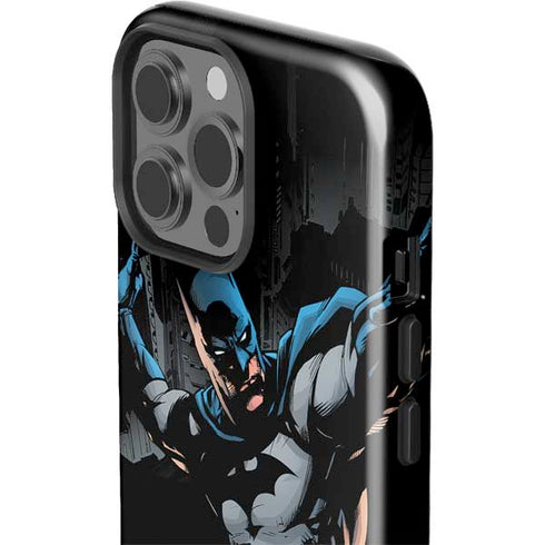 DC Comics Batman Throwing Batarang Jim Lee Art iPhone 15 Pro Max Impact Case