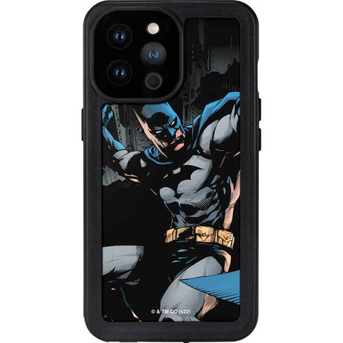 DC Comics Batman Throwing Batarang Jim Lee Art iPhone 14 Pro Max Waterproof Case